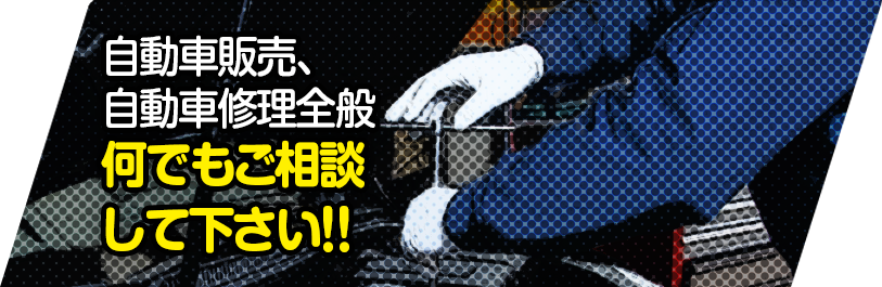 自動車販売、自動車修理全般 何でもご相談して下さい！